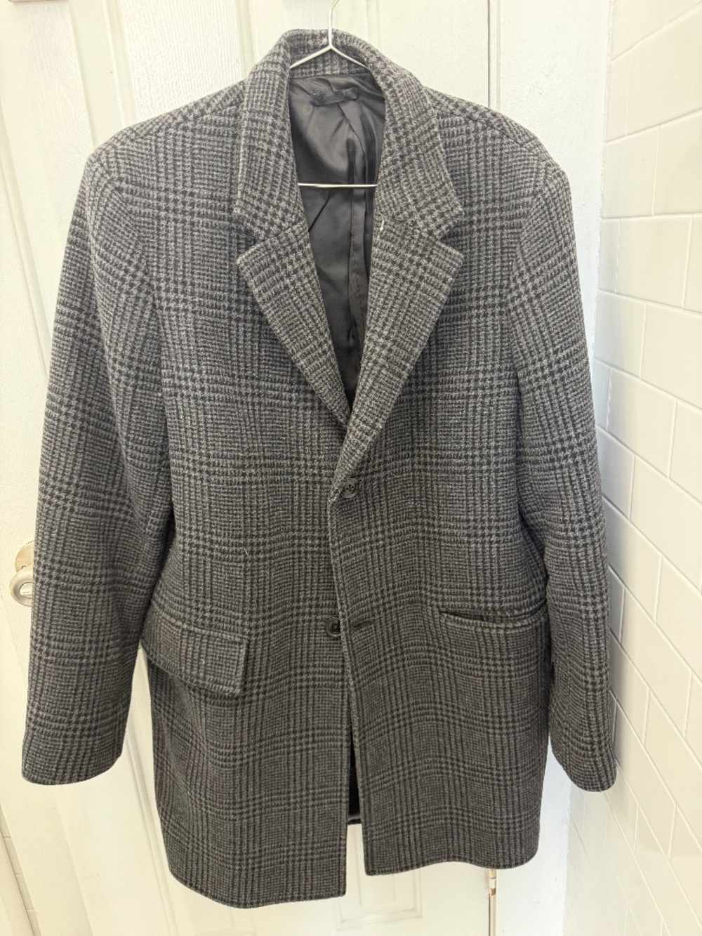 Mango Men's Grey Glen Plaid Single-Breasted Sport Coat